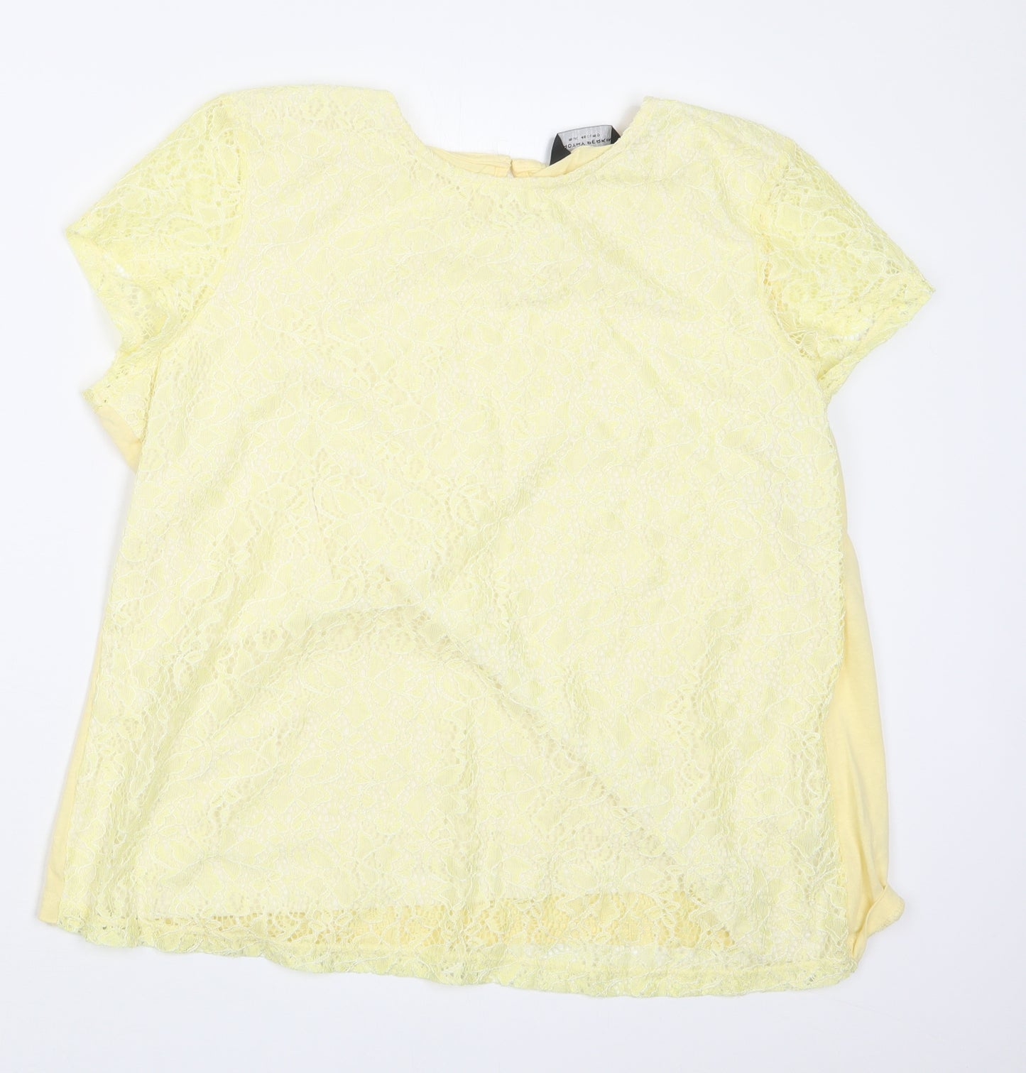Dorothy Perkins Womens Yellow   Basic Blouse Size 18