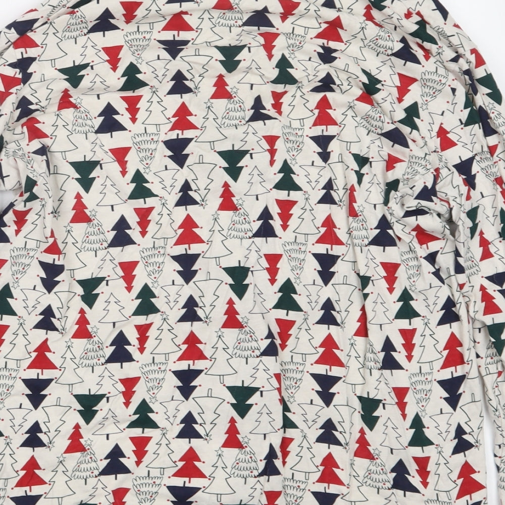 TU Womens Beige Geometric  Top Pyjama Top Size 12  - Christmas