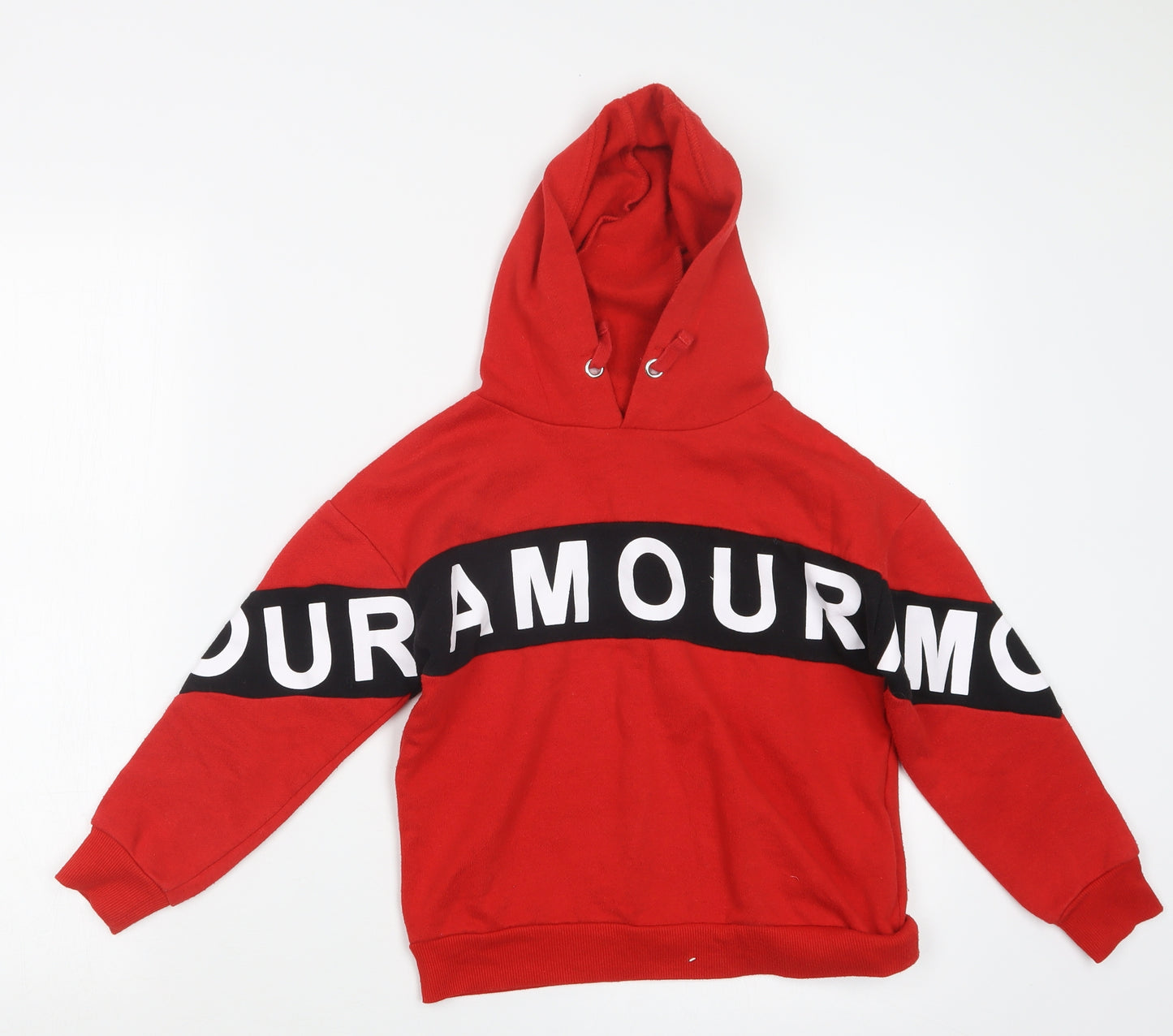 Primark Girls Red   Pullover Hoodie Size 9-10 Years
