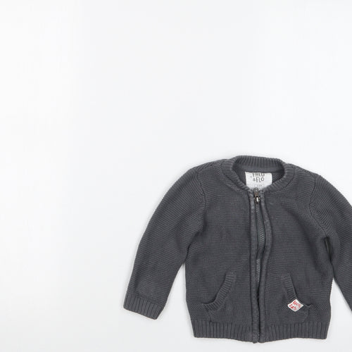 F&F Boys Grey  Knit Jacket  Size 3-6 Months