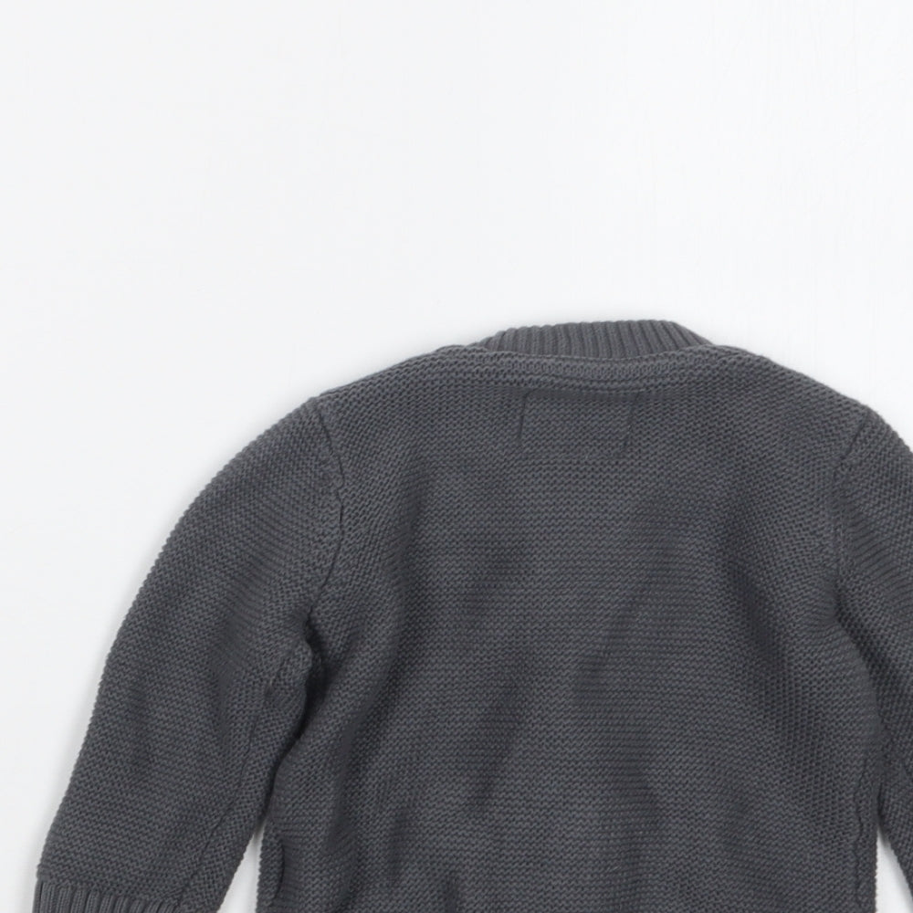 F&F Boys Grey  Knit Jacket  Size 3-6 Months