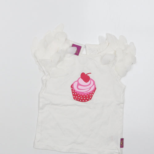 Emma Bunton Girls White   Basic T-Shirt Size 18-24 Months