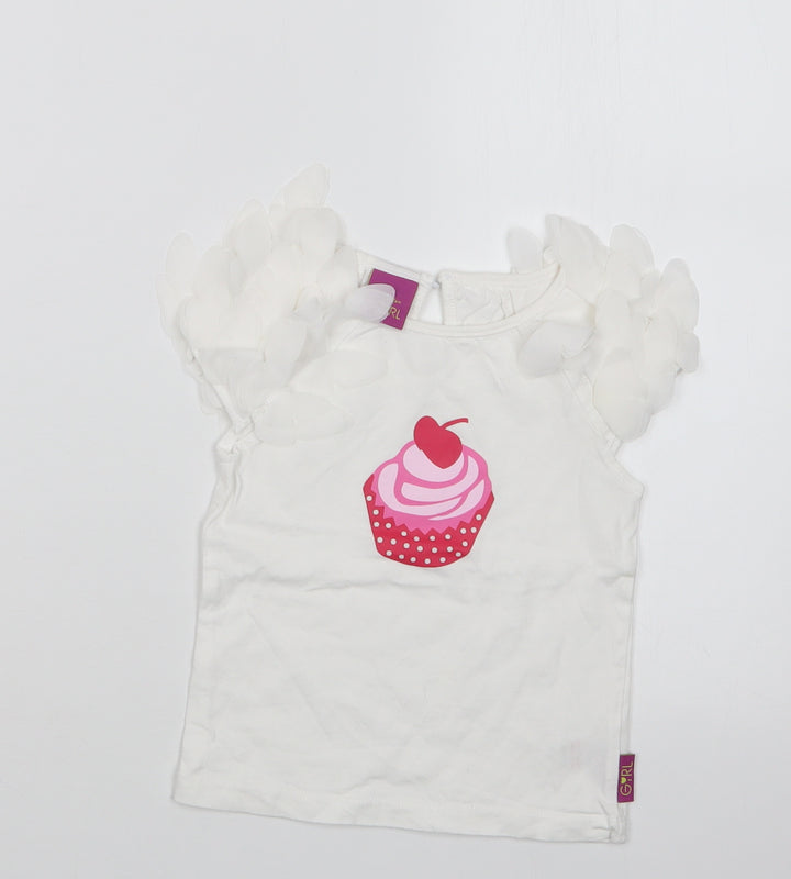 Emma Bunton Girls White Basic T-Shirt Size 18-24 Months