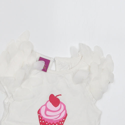 Emma Bunton Girls White   Basic T-Shirt Size 18-24 Months