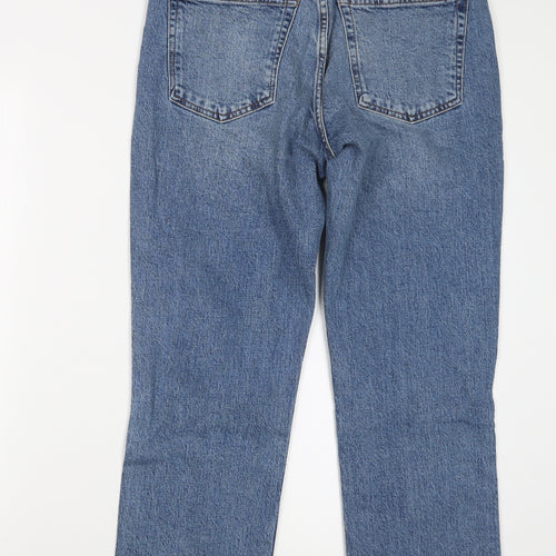 Topshop Womens Blue  Denim Straight Jeans Size 30 in L26 in