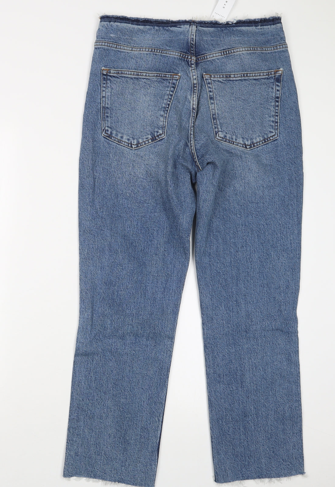 Topshop Womens Blue  Denim Straight Jeans Size 30 in L26 in