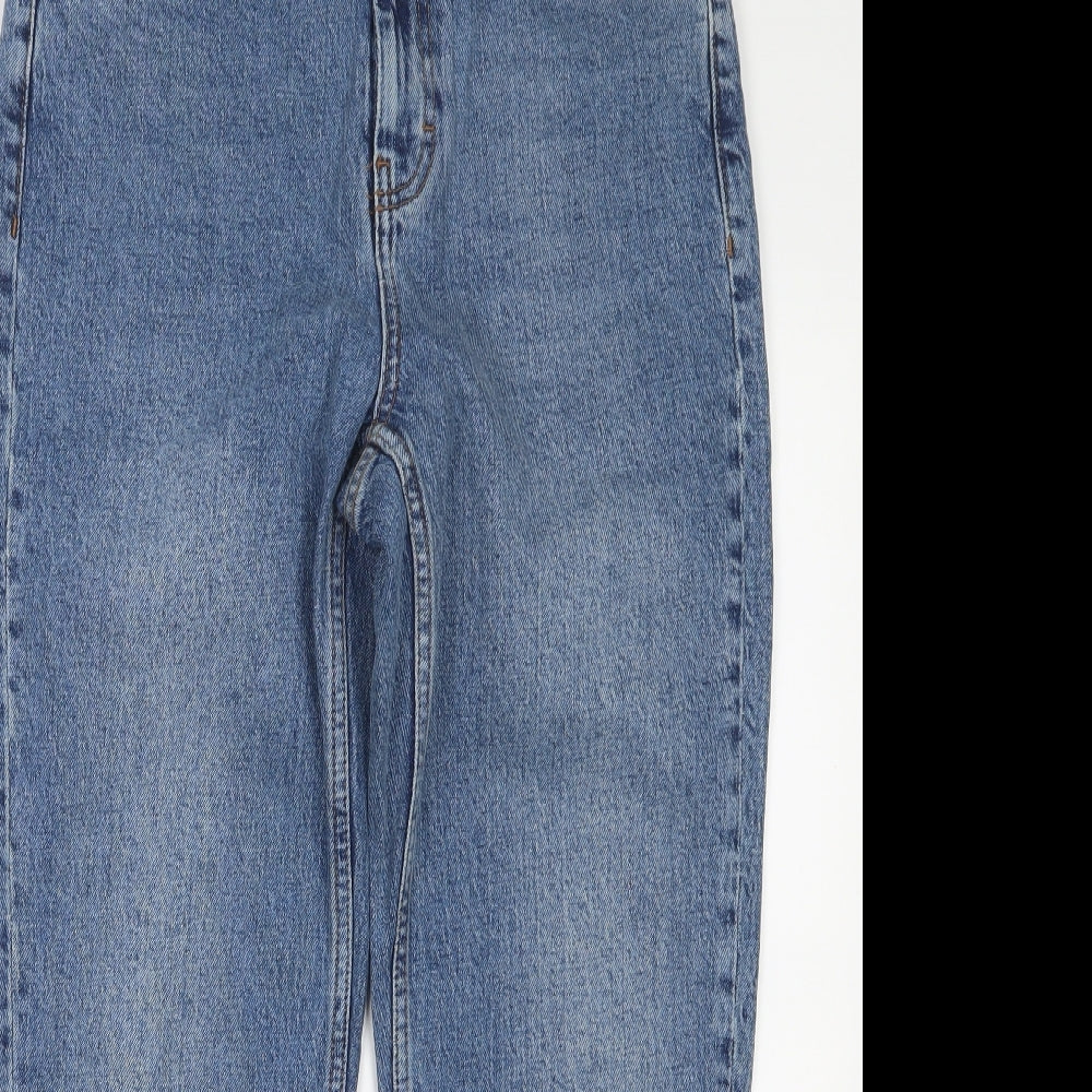 Topshop Womens Blue  Denim Straight Jeans Size 30 in L26 in