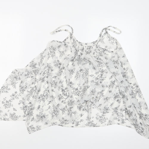 Miss Selfridge Womens Black Floral  Camisole Blouse Size 8