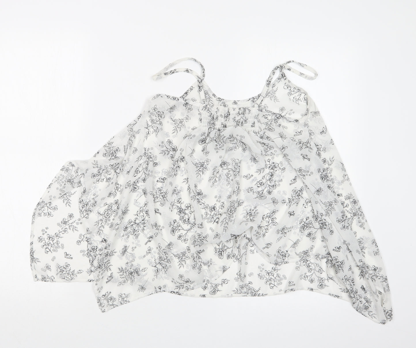 Miss Selfridge Womens Black Floral  Camisole Blouse Size 8