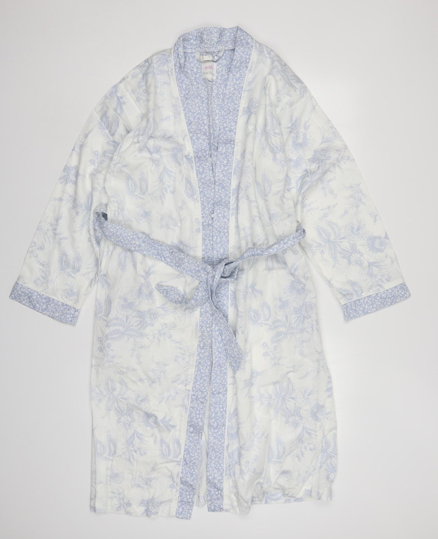Per Una Womens White Floral  Kimono Robe Size S