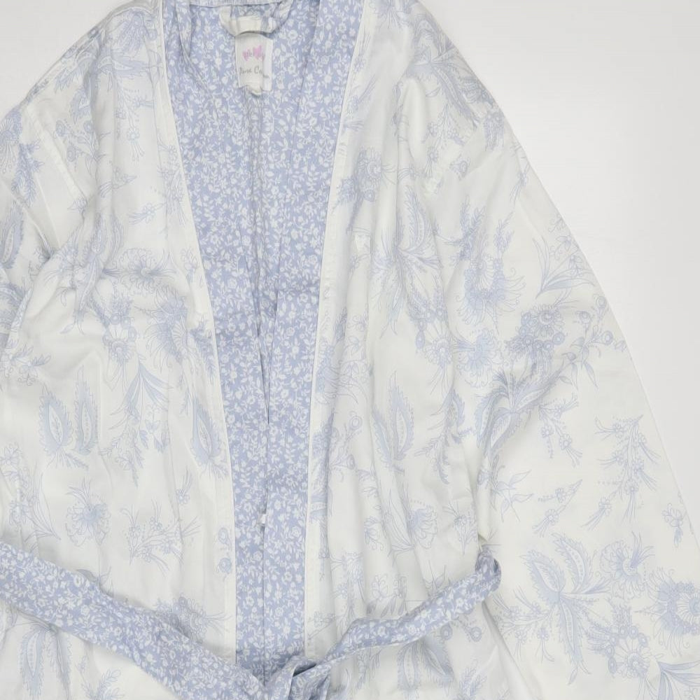 Per Una Womens White Floral  Kimono Robe Size S