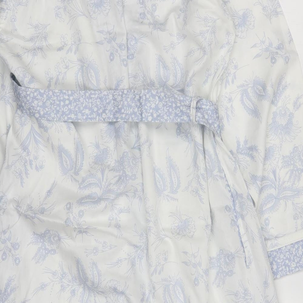 Per Una Womens White Floral  Kimono Robe Size S