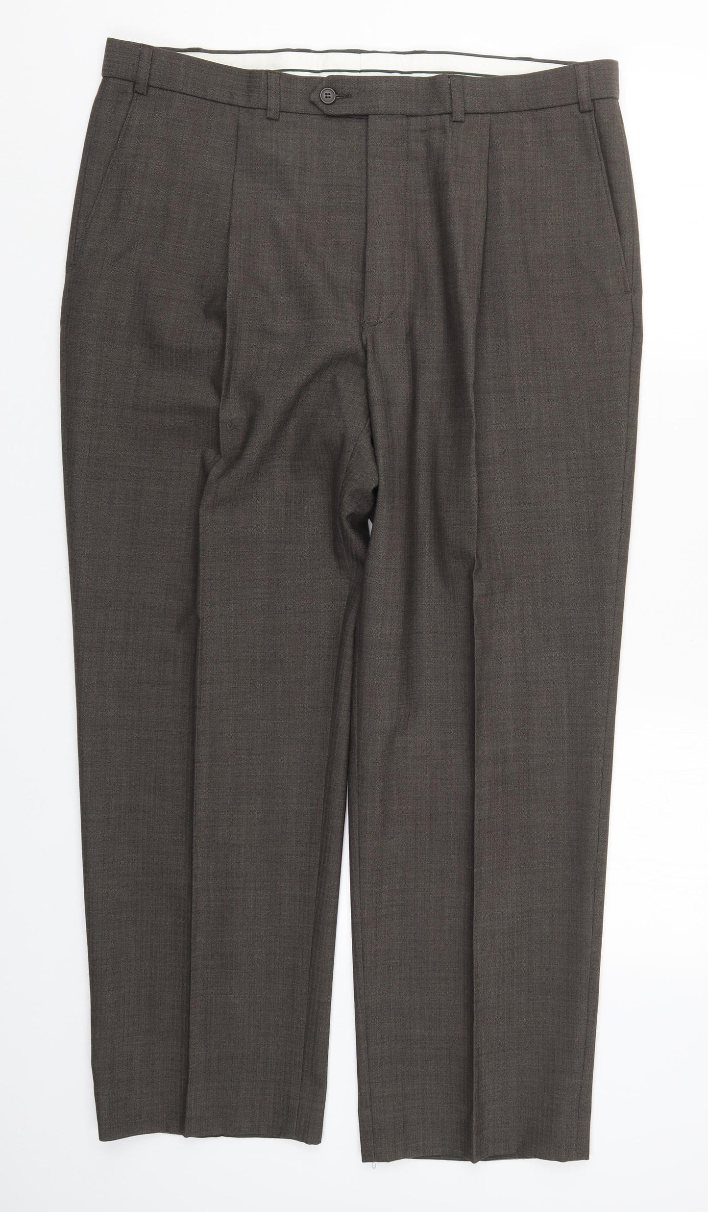 Marks and Spencer Mens Brown   Trousers  Size 38 L29 in