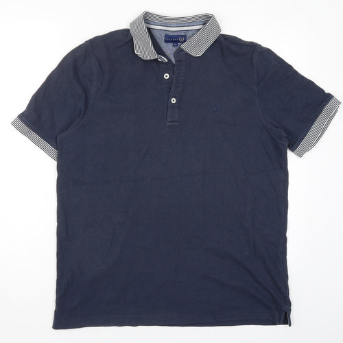 Lincoln Mens Blue    Polo Size L