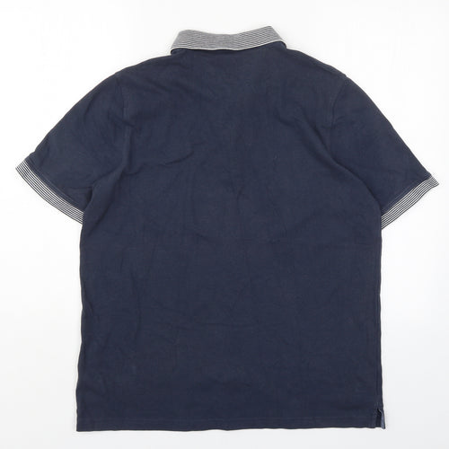 Lincoln Mens Blue    Polo Size L