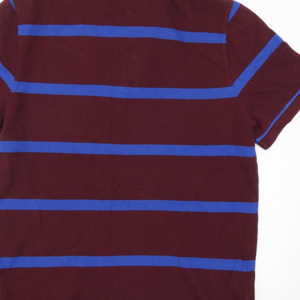 Gap Mens Red Striped   T-Shirt Size L  - Blue Stripes