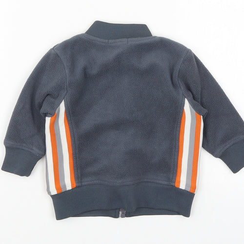 name it Boys Grey Striped  Jacket  Size 6-9 Months  - 52