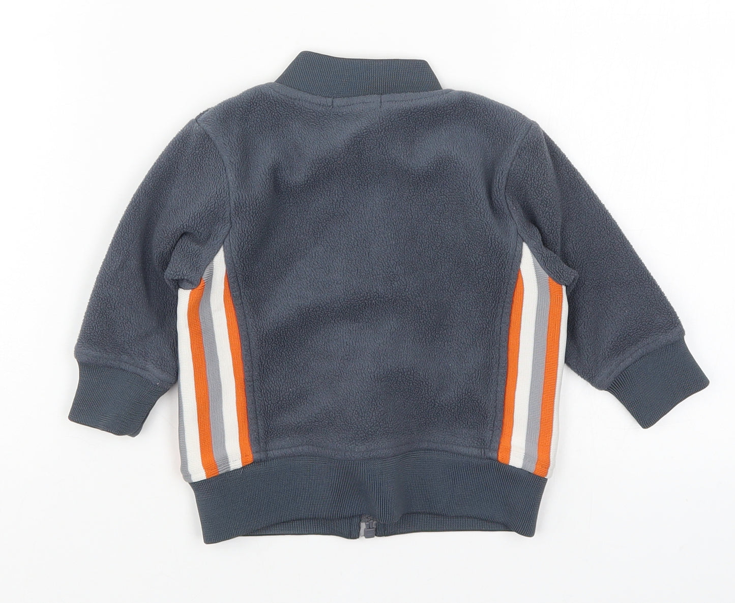 name it Boys Grey Striped  Jacket  Size 6-9 Months  - 52