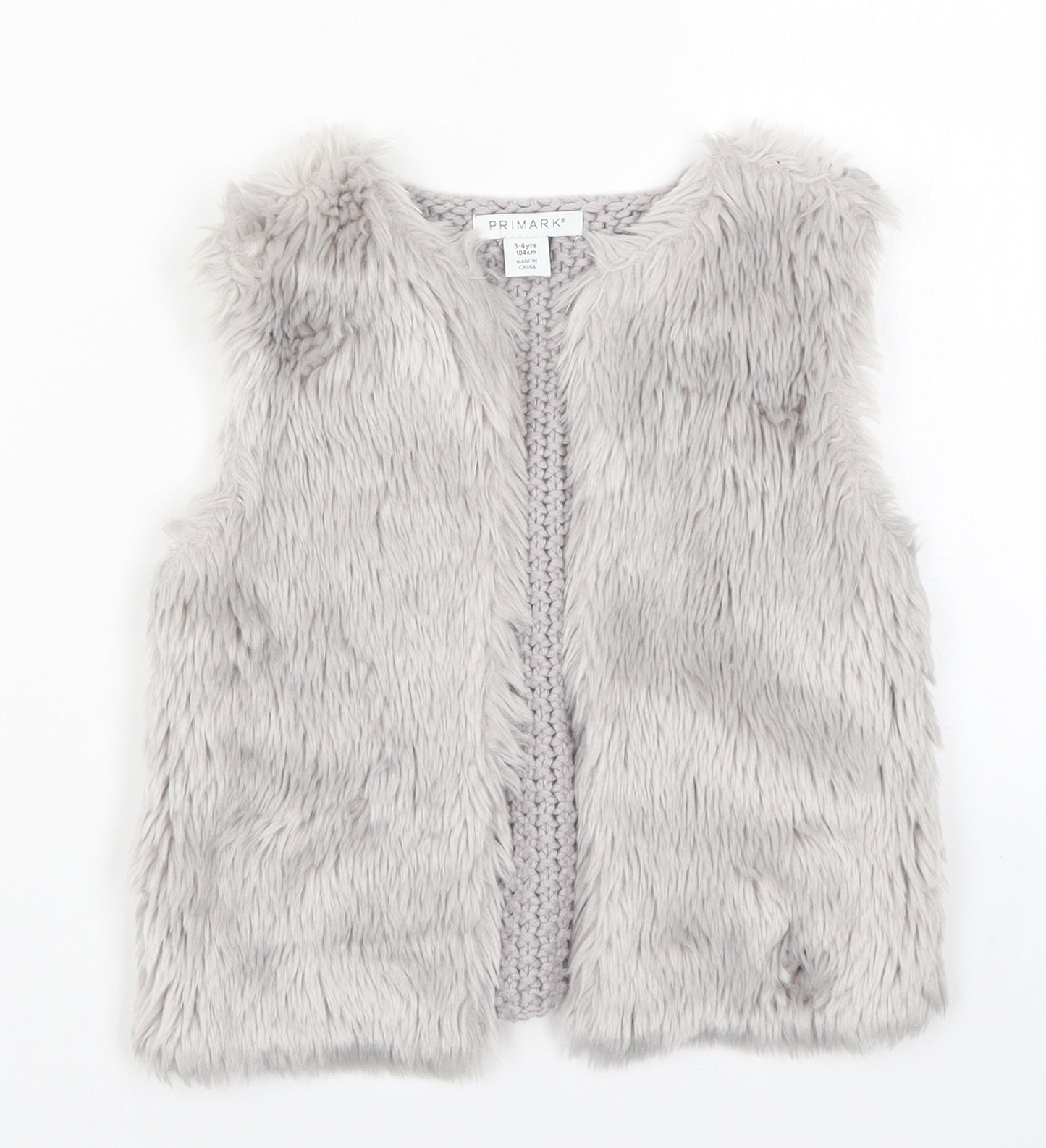 Primark Girls Grey  Knit Cardigan Jumper Size 3-4 Years