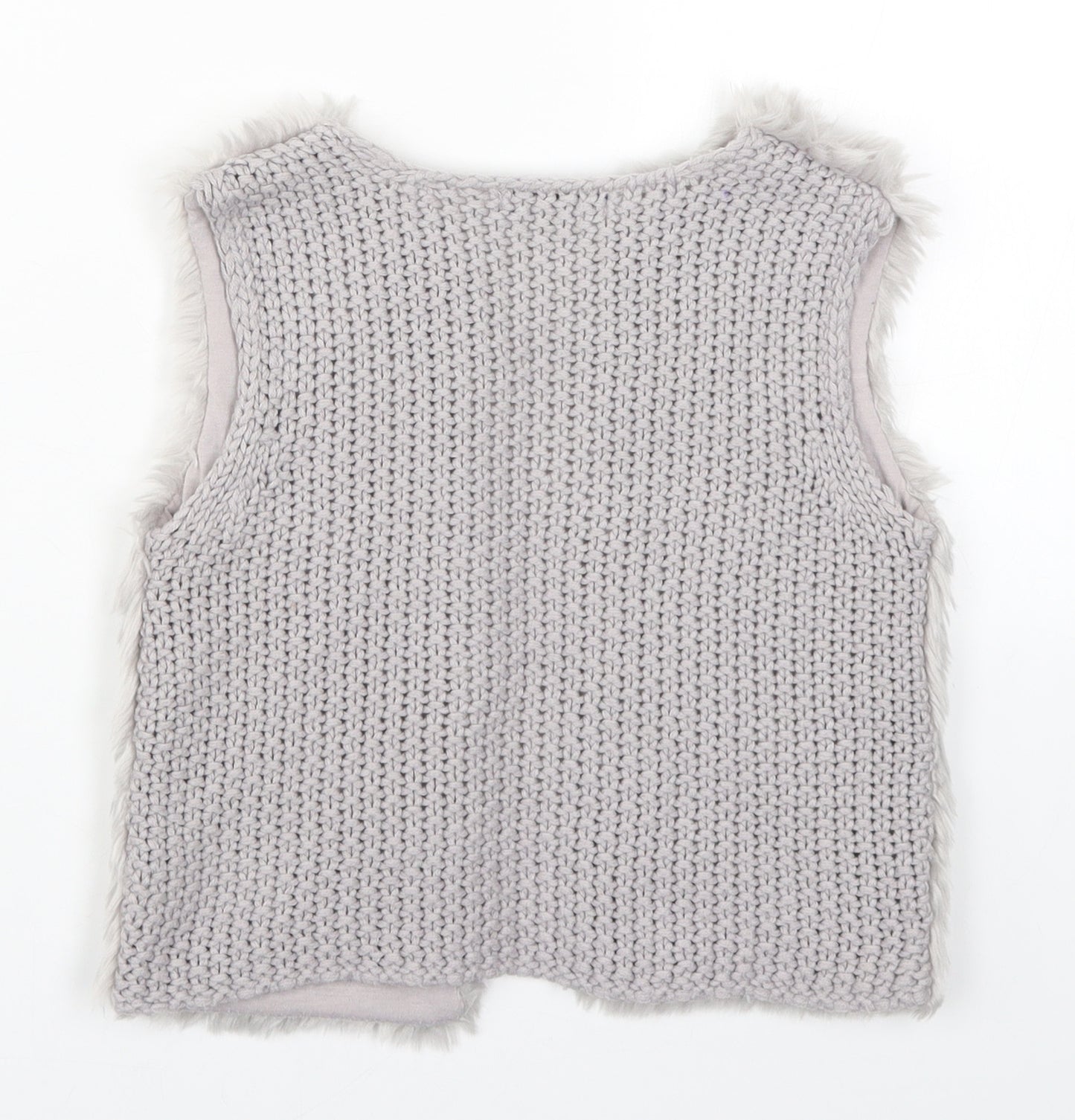 Primark Girls Grey  Knit Cardigan Jumper Size 3-4 Years