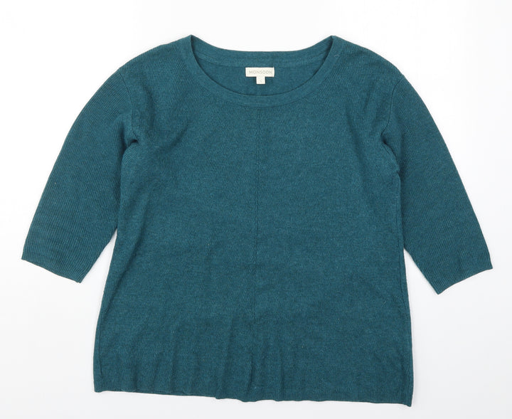 Monsoon Womens Blue  Knit Pullover Jumper Size S