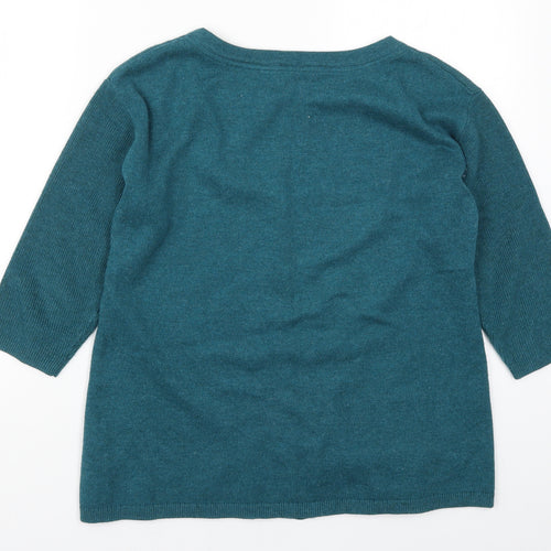 Monsoon Womens Blue  Knit Pullover Jumper Size S