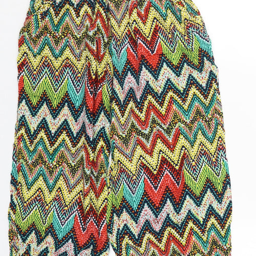 Trendy Style Girls Multicoloured Geometric  Bloomer Trousers Size 14 Years - Zig Zag