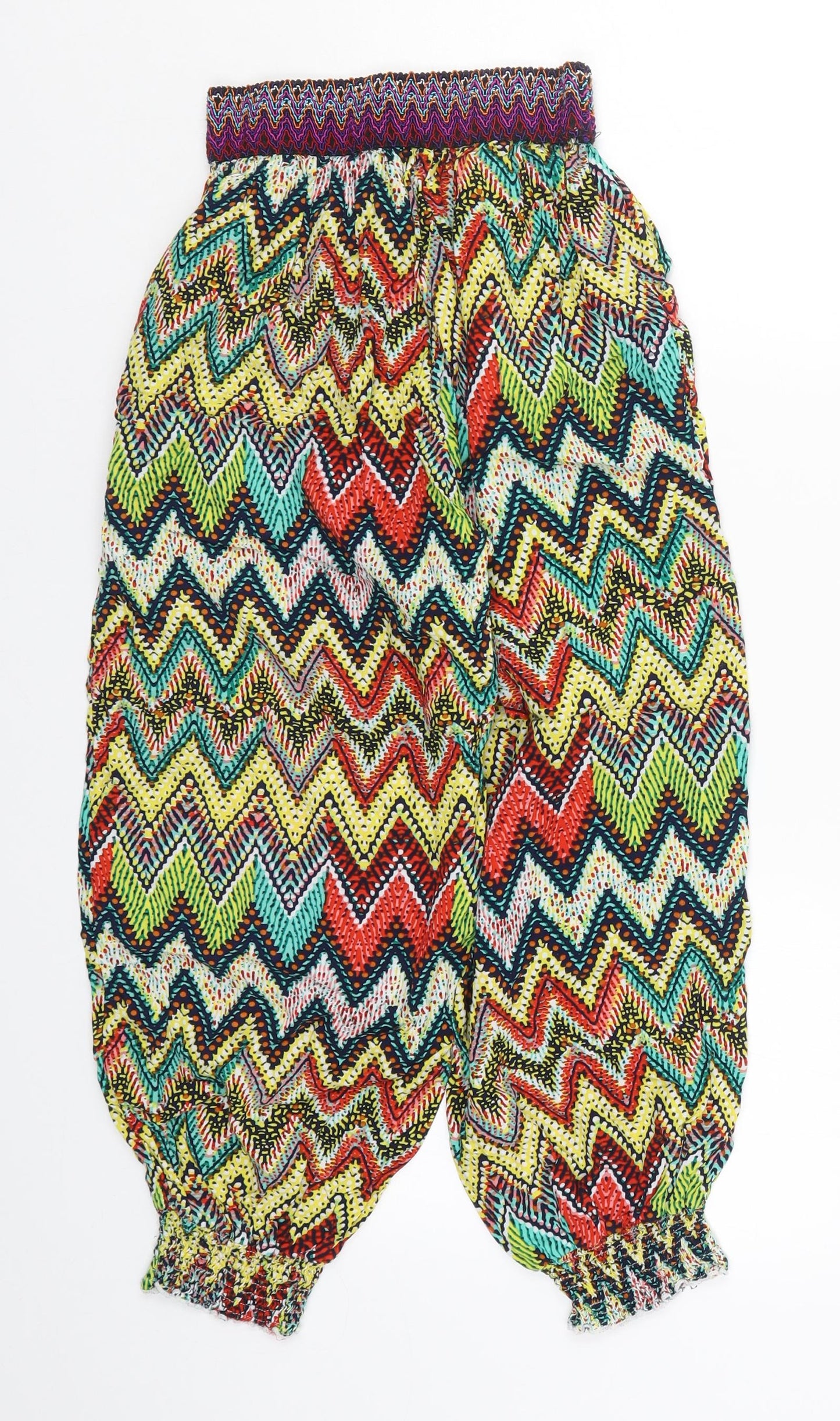 Trendy Style Girls Multicoloured Geometric  Bloomer Trousers Size 14 Years - Zig Zag