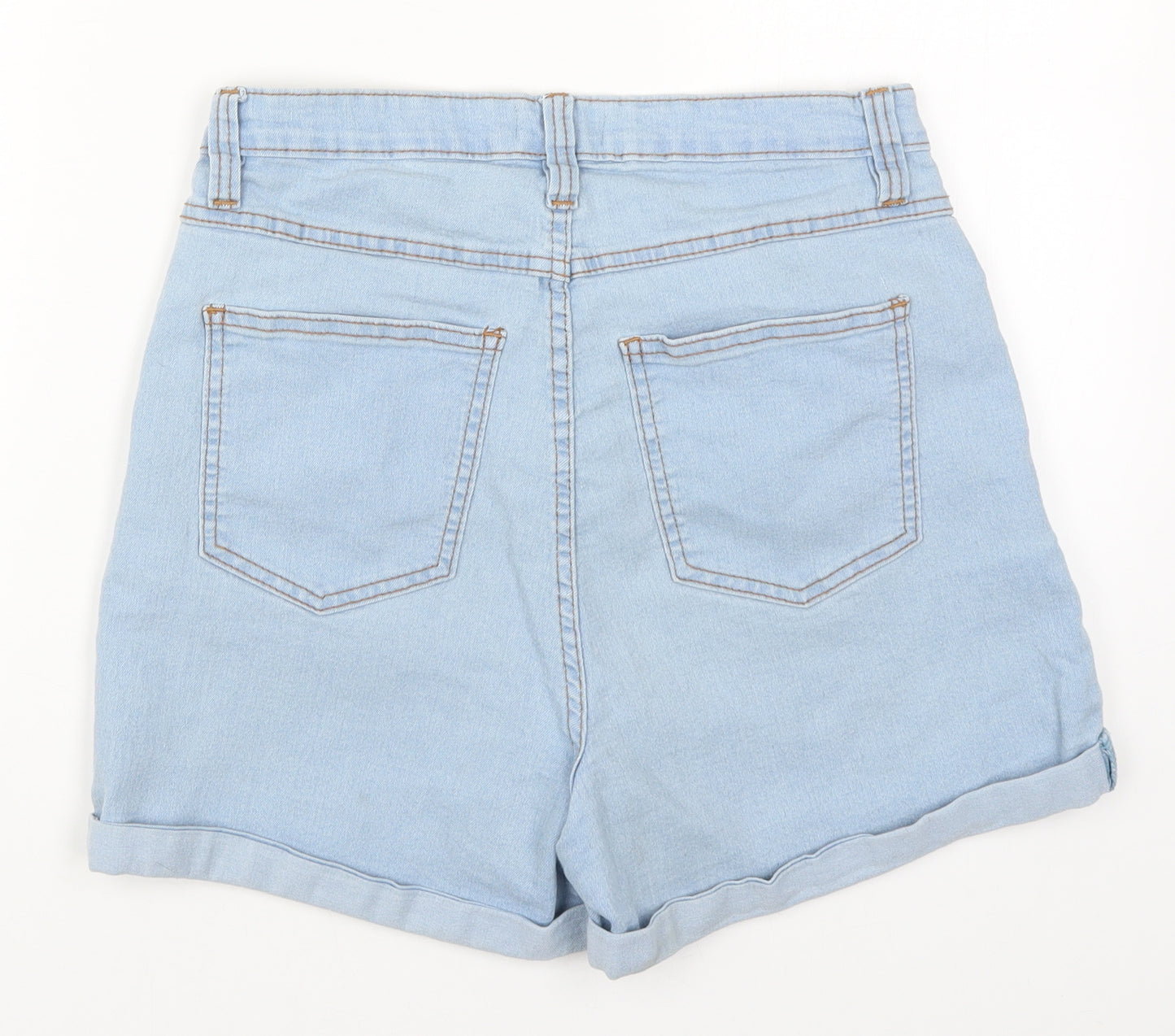 PRETTYLITTLETHING Womens Blue  Denim Mom Shorts Size 12