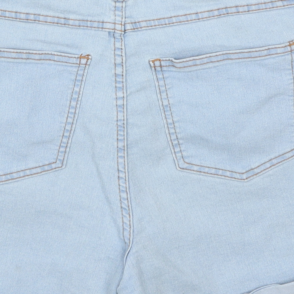 PRETTYLITTLETHING Womens Blue  Denim Mom Shorts Size 12