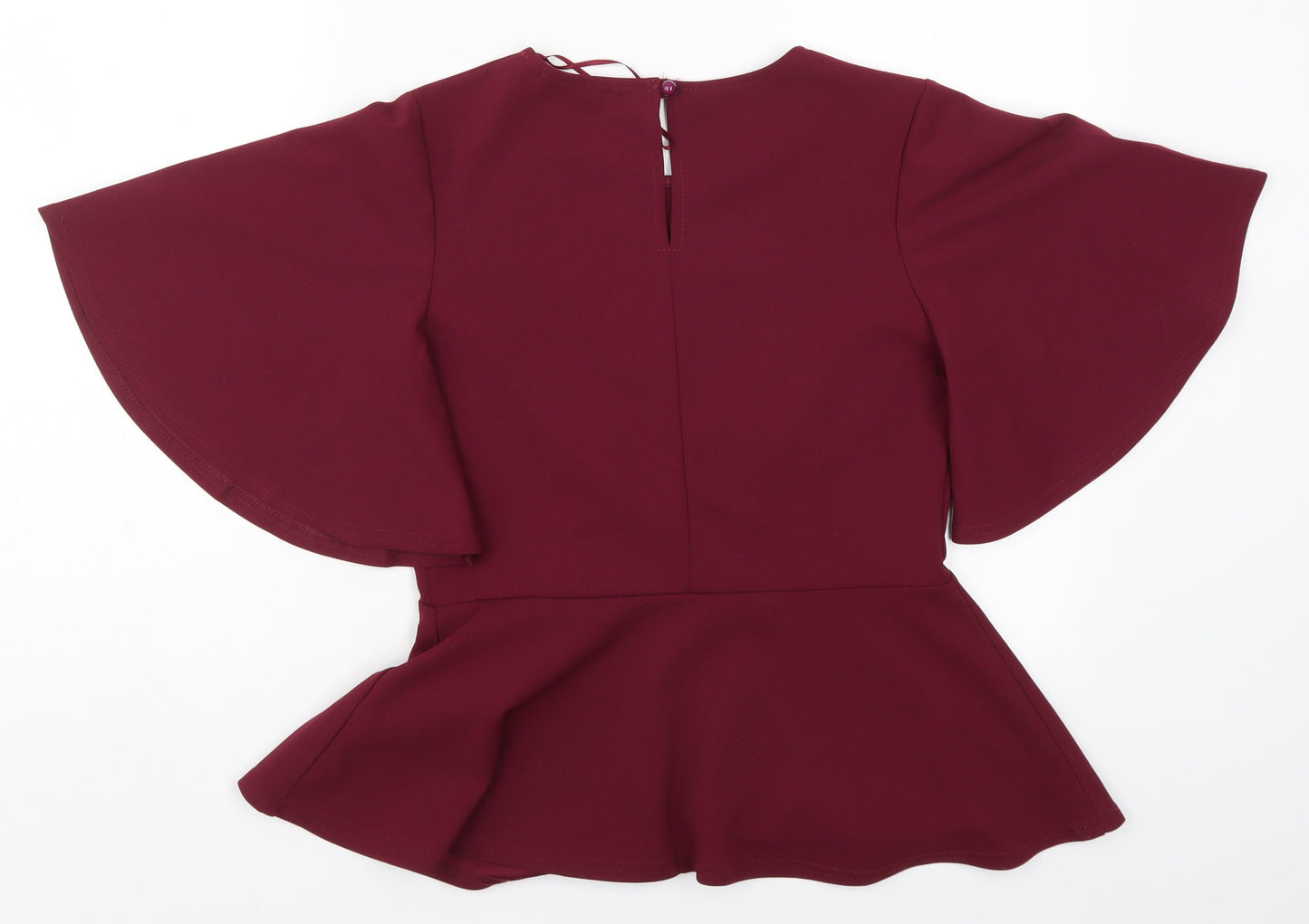 Quiz Womens Red   Basic T-Shirt Size 12  - Burgundy