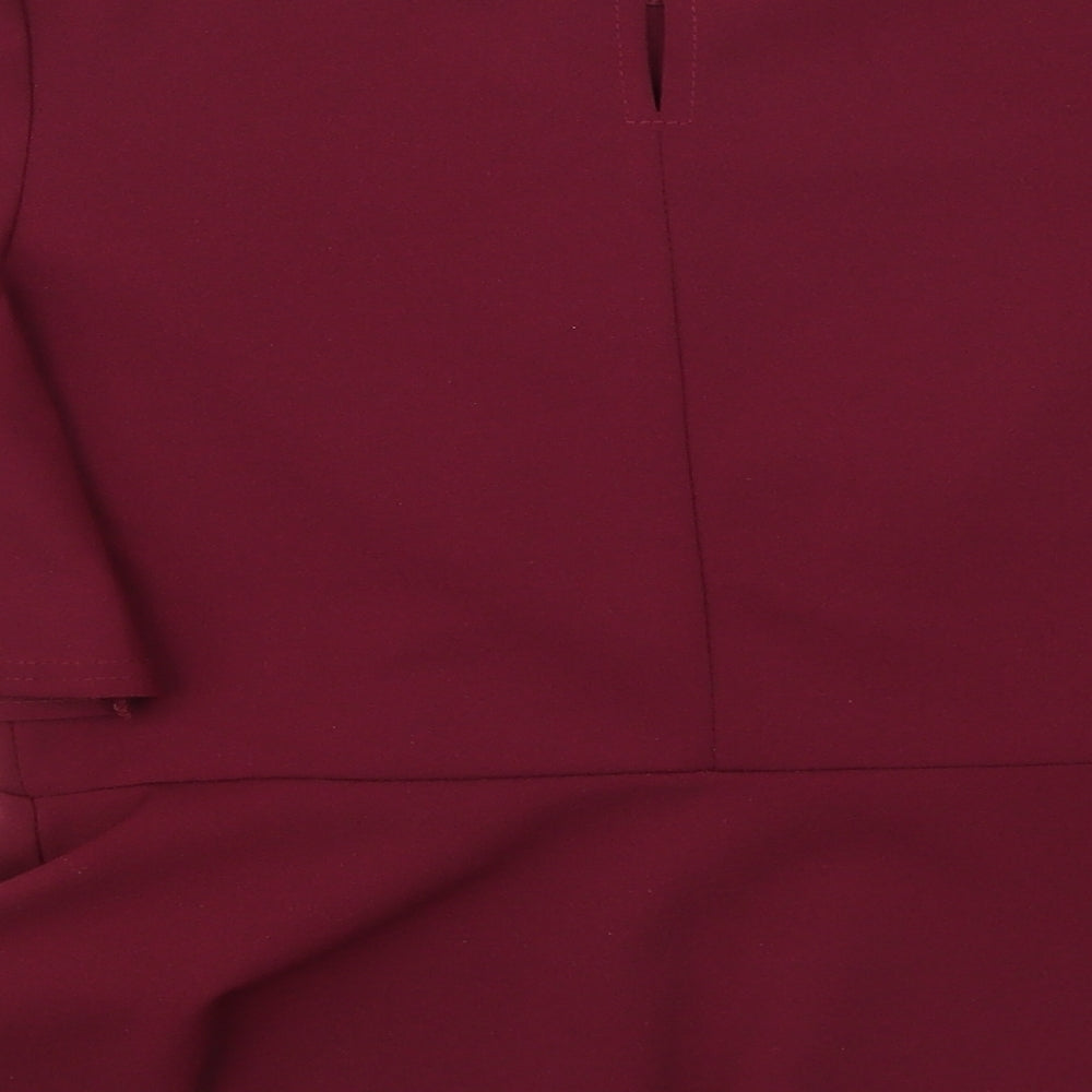 Quiz Womens Red   Basic T-Shirt Size 12  - Burgundy