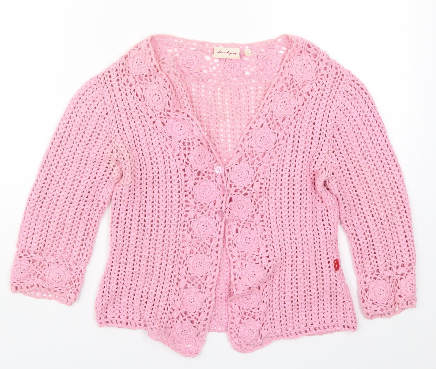 Jackpot Womens Pink  Knit Cardigan Jumper Size S