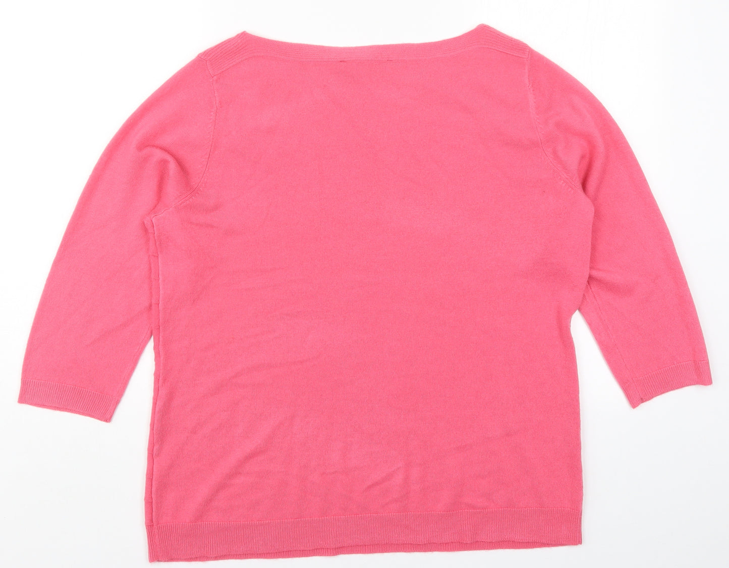 Bonmarché Womens Pink  Knit Pullover Jumper Size 14