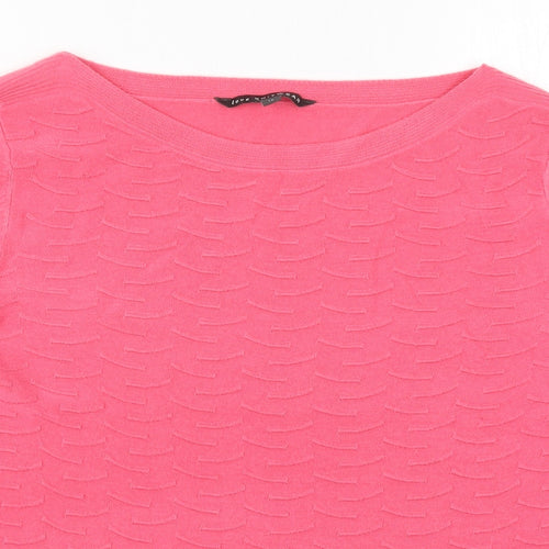 Bonmarché Womens Pink  Knit Pullover Jumper Size 14