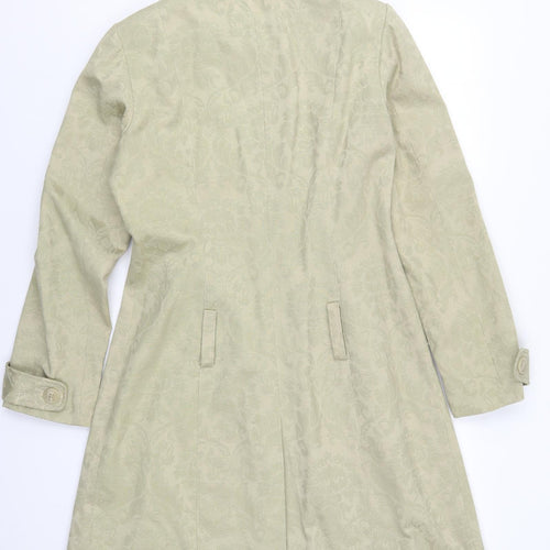Kookai Womens Green Floral  Pea Coat Coat Size 14  - Batik