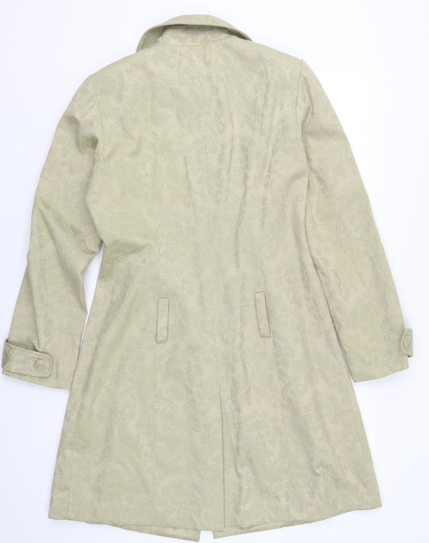 Kookai Womens Green Floral  Pea Coat Coat Size 14  - Batik