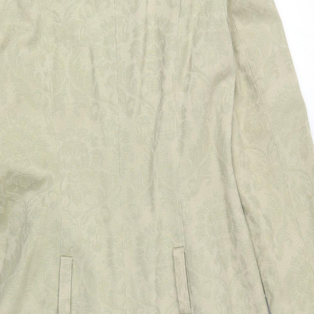 Kookai Womens Green Floral  Pea Coat Coat Size 14  - Batik