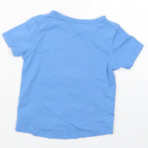 Nutmeg Boys Blue   Basic T-Shirt Size 12-18 Months  - Did Someone Say Pool Party? Sharks