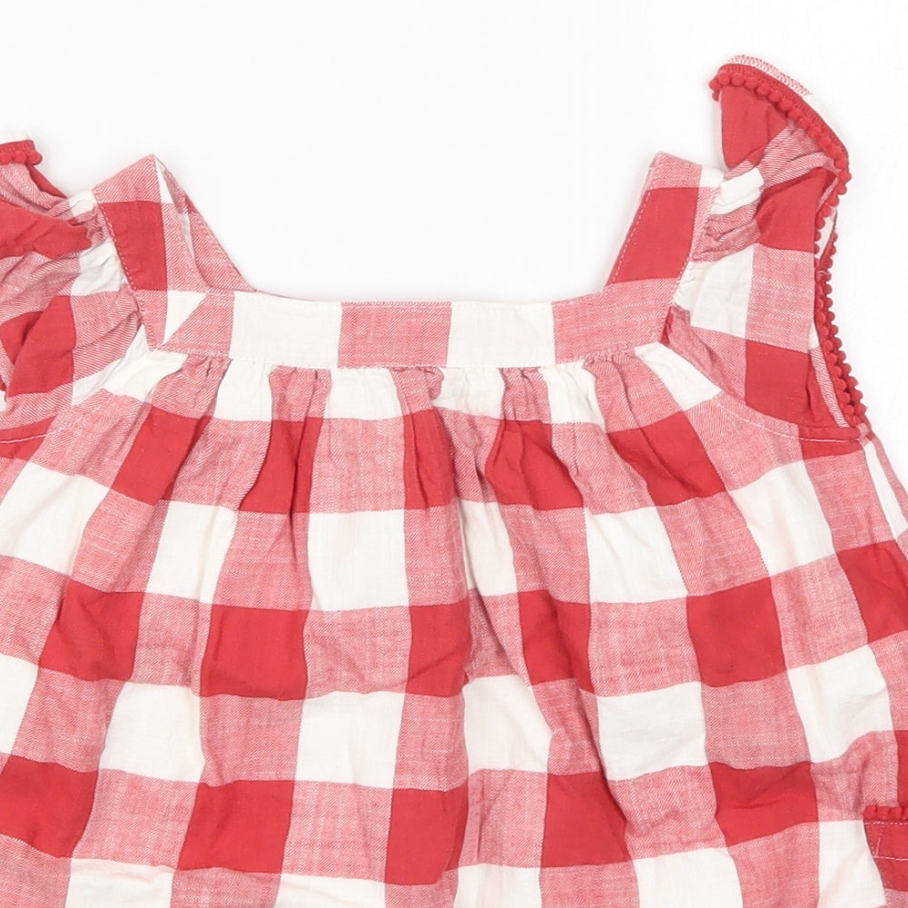 Marks and Spencer Girls Red Check  A-Line  Size 3-4 Years