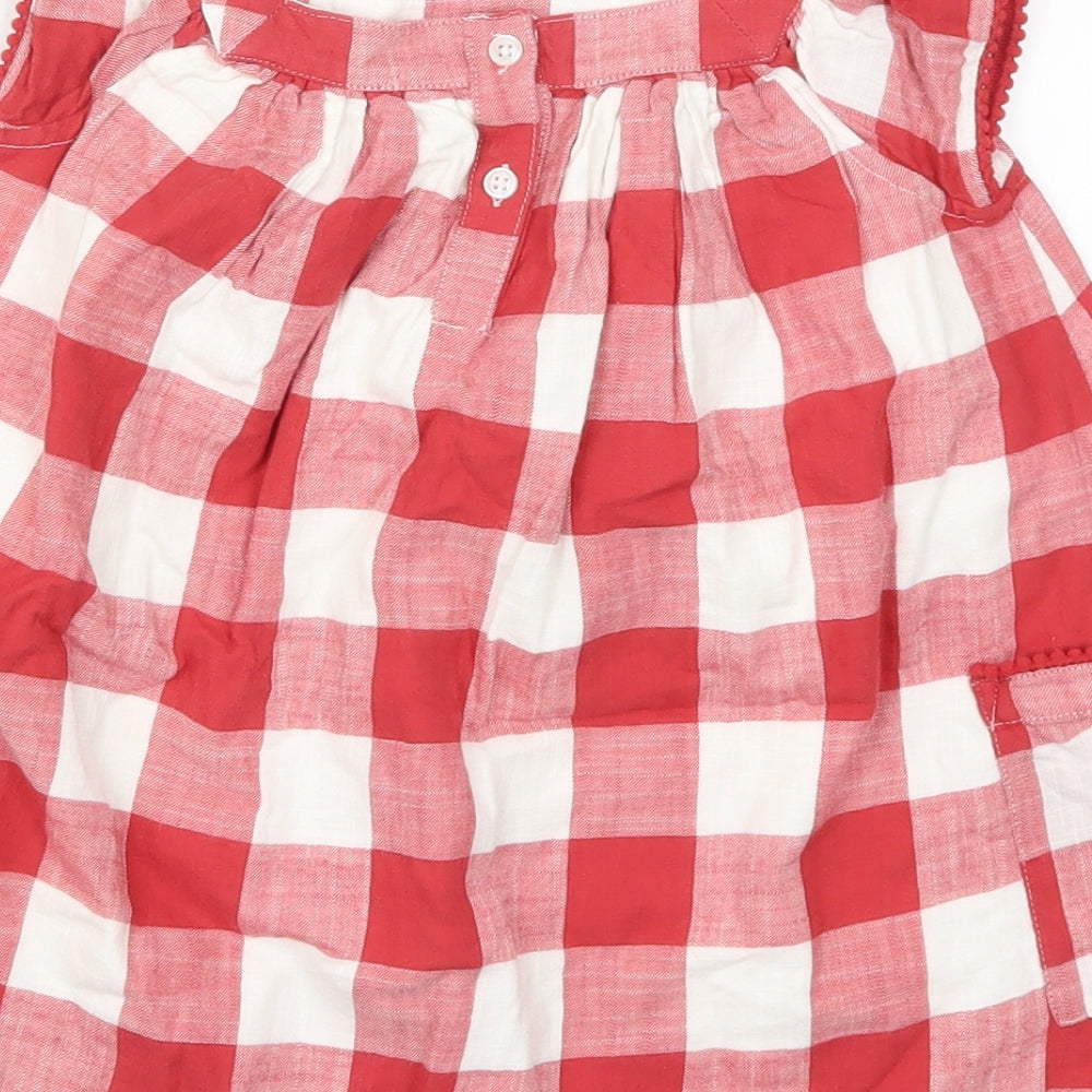 Marks and Spencer Girls Red Check  A-Line  Size 3-4 Years