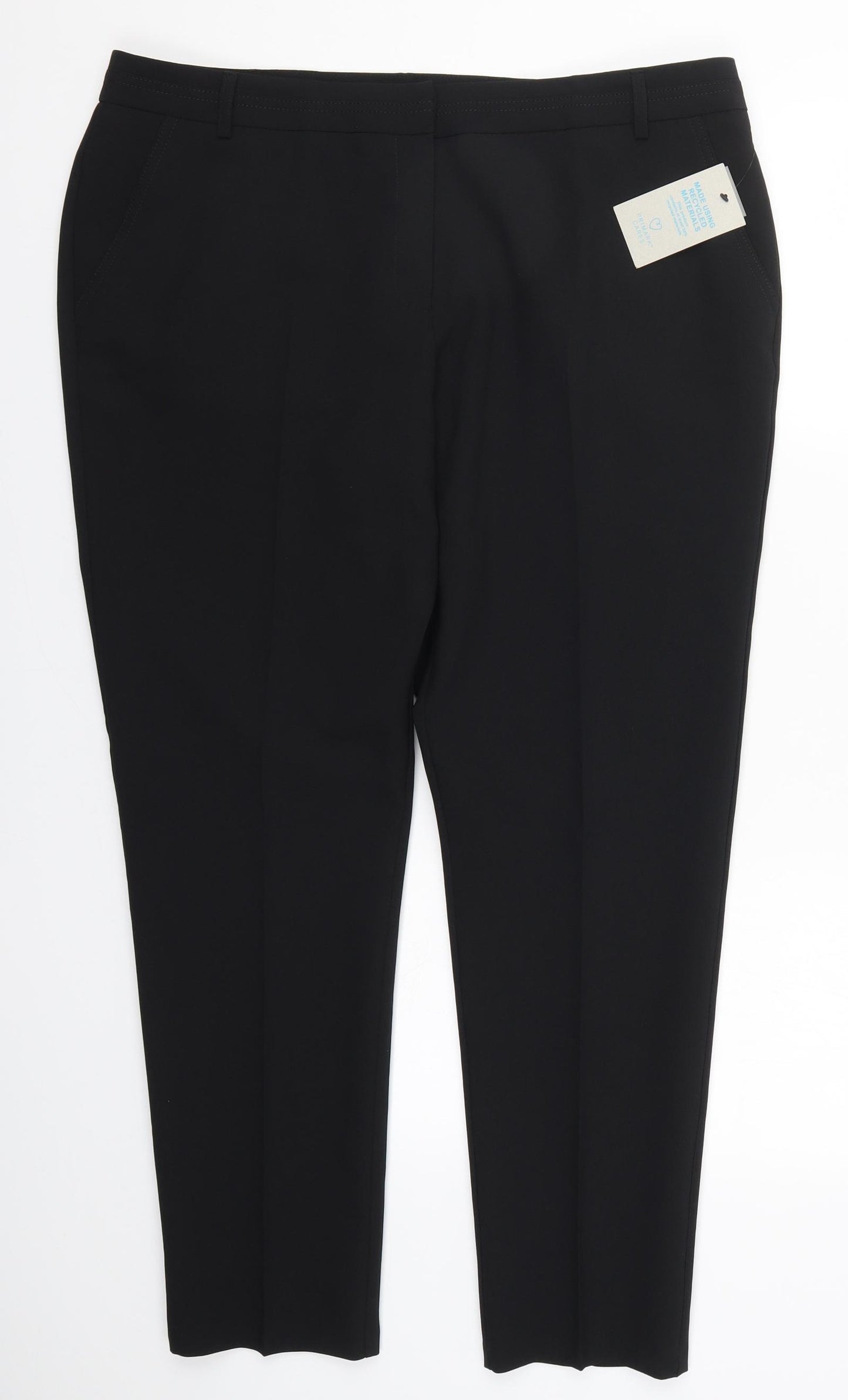 Primark Womens Black   Trousers  Size 18 L28 in
