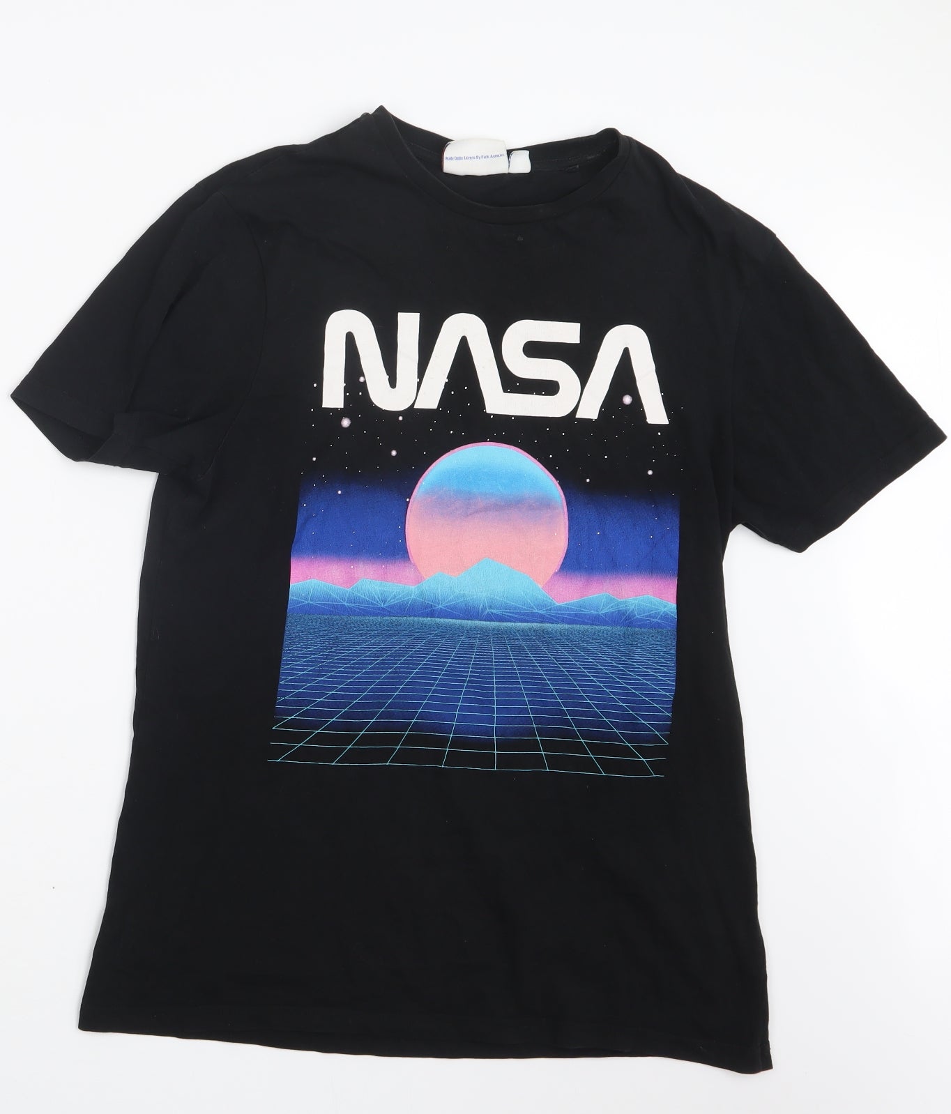 Primark Mens Black    T-Shirt Size M  - NASA