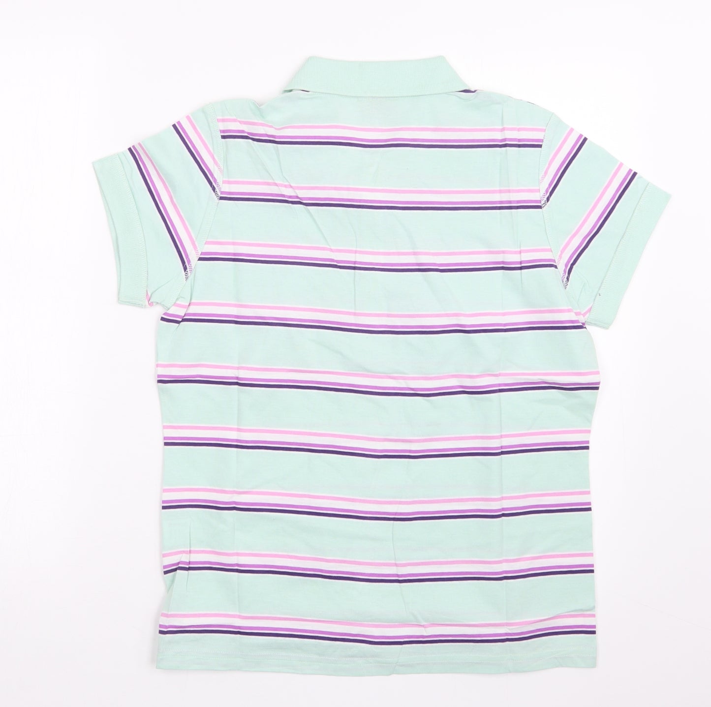 Moose  Womens Green Striped  Basic Polo Size 16  - Golf