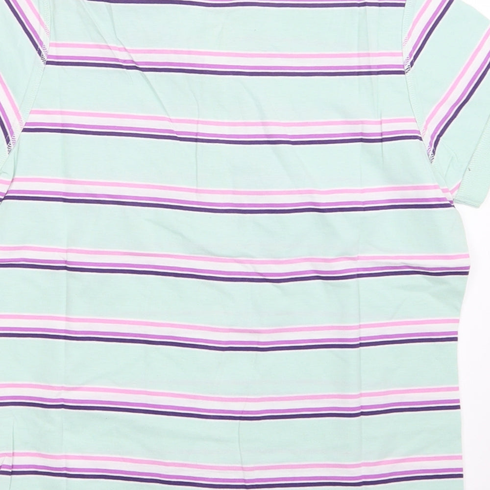 Moose  Womens Green Striped  Basic Polo Size 16  - Golf