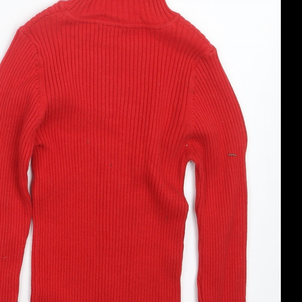 NEXT Girls Red   Pullover Jumper Size 6 Years