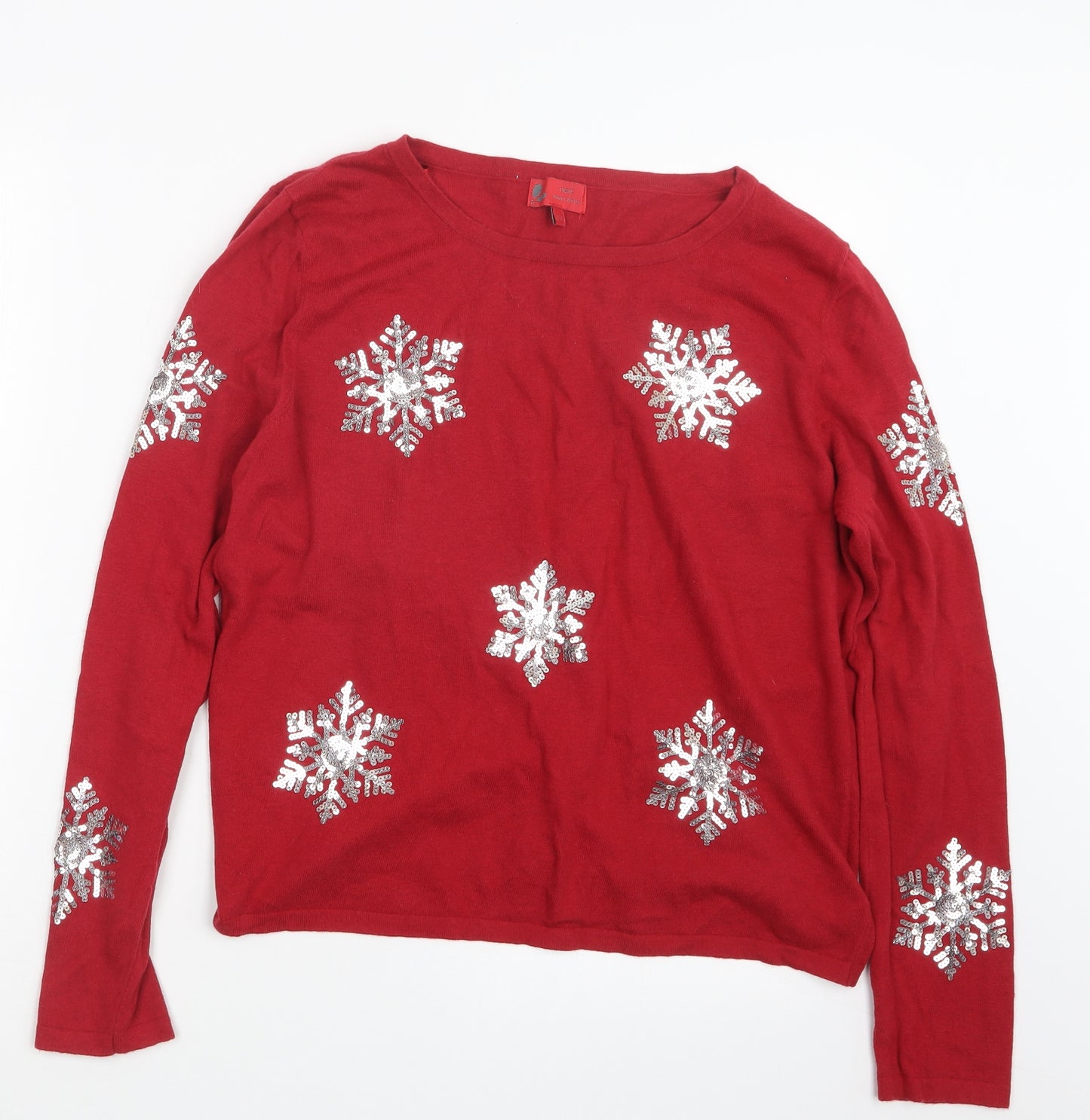 NEXT Womens Red  Knit Pullover Jumper Size 12