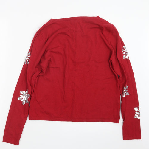 NEXT Womens Red  Knit Pullover Jumper Size 12