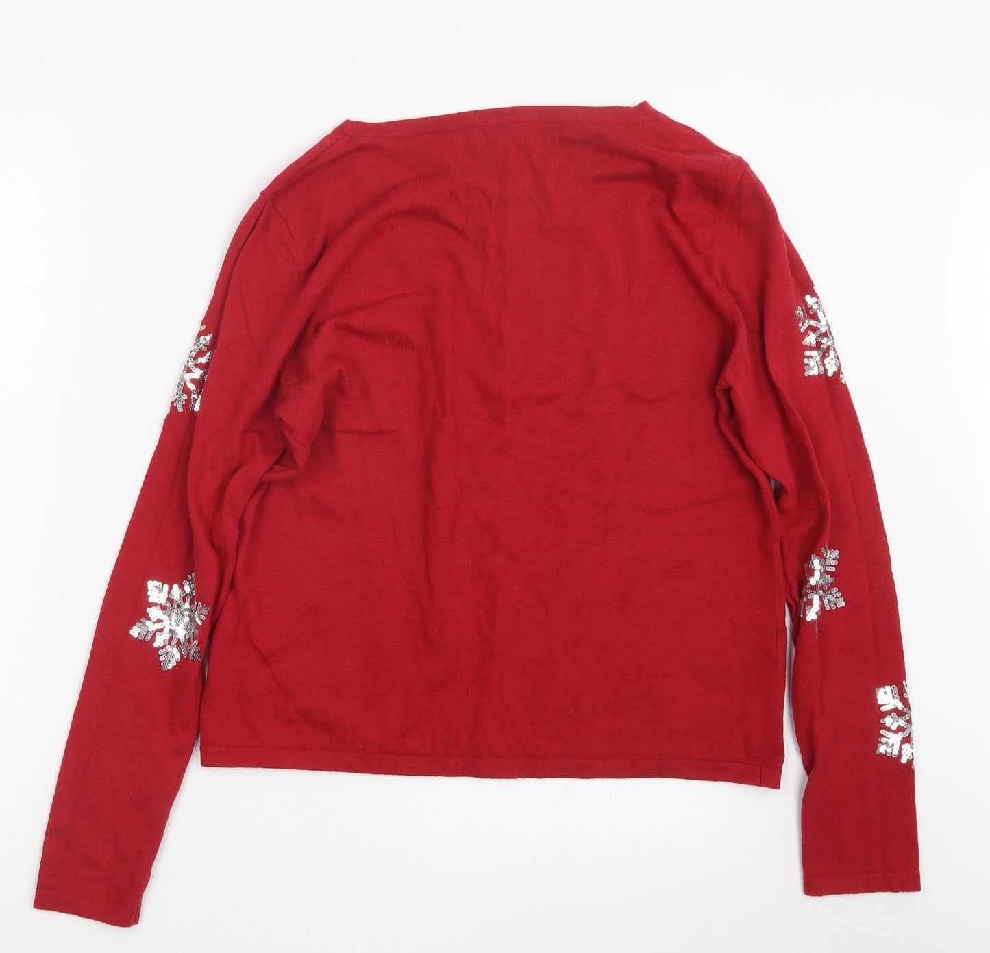 NEXT Womens Red  Knit Pullover Jumper Size 12