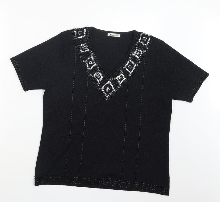 Berkertex Womens Black   Pullover Jumper Size 14